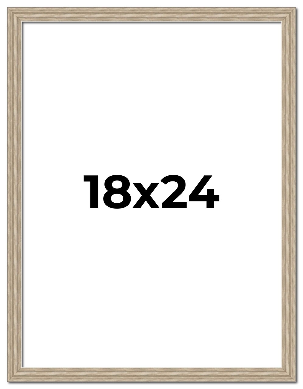 18x24 Thin Barnwood Picture Frame with UV-Resistant Acrylic & Acid Free Backing, Available in 2 Paint Finishes - Grey and Black